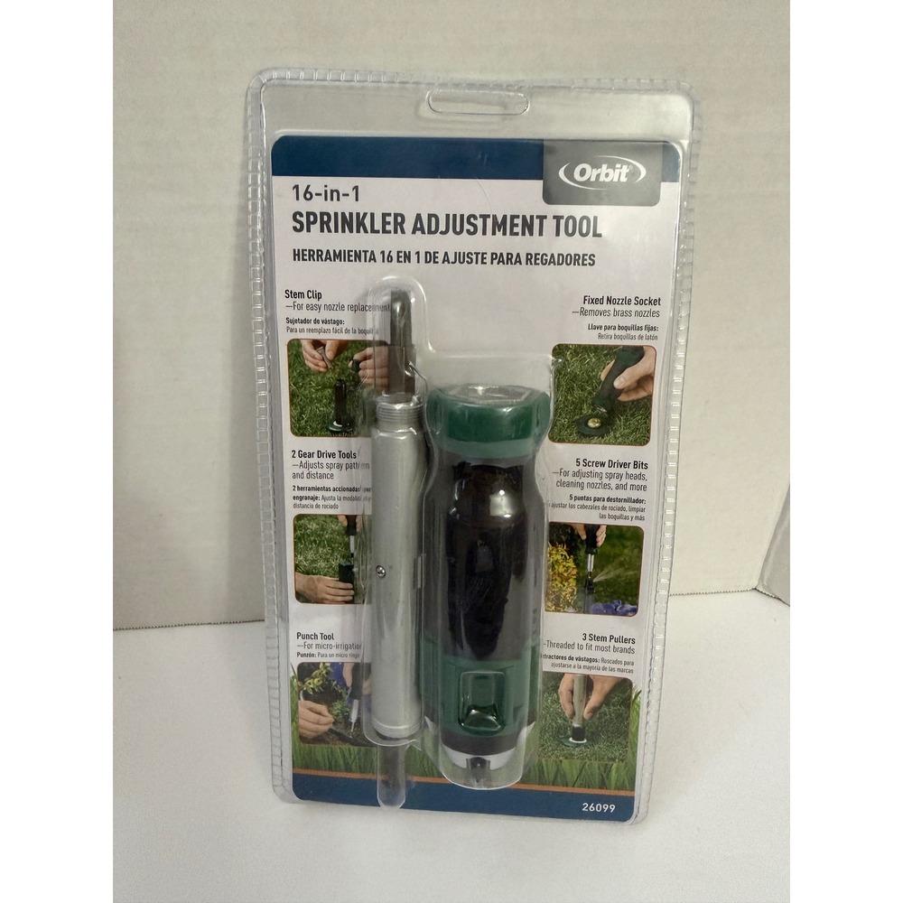 Orbit 16-in-1 Sprinkler Adjustment Tool Irrigation Repair Multi-Tool 26099 NEW